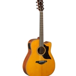 Yamaha A1MVN Acoustic Electric Cutaway - Solid Sitka Spruce Top - Mahogany Sides & Back - Vintage Natural