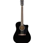 0970183006 Fender CB-60SCE Acoustic Electric Cutaway Bass - Solid Spruce Top - Black