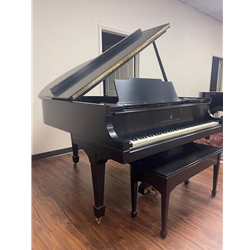 U272286 USED Steinway Model M 5'7" Grand Piano With Bench - Satin Ebony