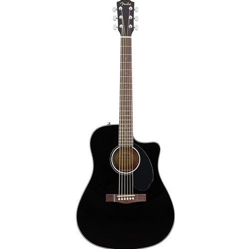 0970183006 Fender CB-60SCE Acoustic Electric Cutaway Bass - Solid Spruce Top - Black