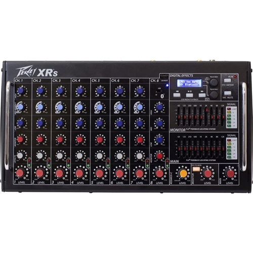 XRS Peavey XR-S 8 - ch Powered Mixer with FX and Bluetooth 1000 Watts RMS 1500 Watts peak