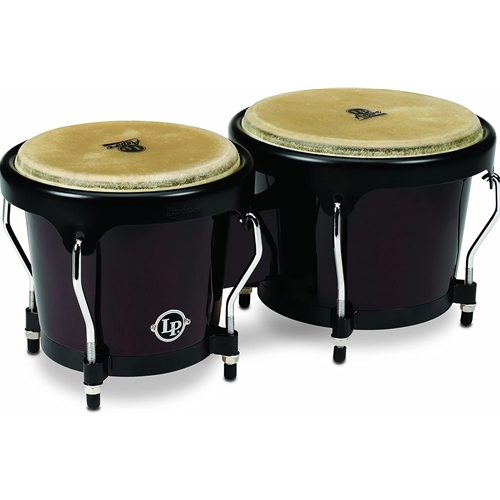 LP Latin Percussion LPA601DW Aspire 8" & 6.75" Dark Wood Bongos w/ Black Hardware L.P.